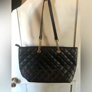❤️‍🔥 George | Quilted  Black Tote/Shoulder Bag
